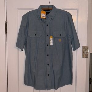 Men’s Carhartt Loose Fit Midweight Chambray Short-Sleeve Shirt